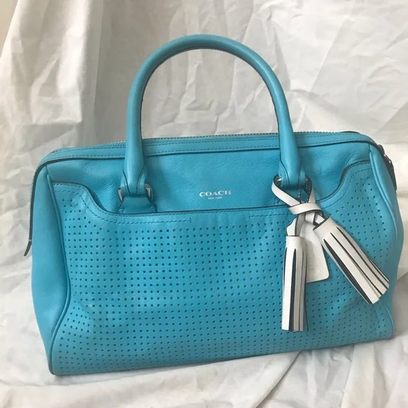 Teal purse coach hot sale